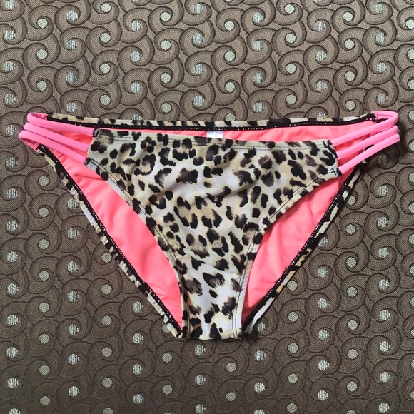 Cheetah and Pink Bikini Bottom Size Small - Picture 2 of 5